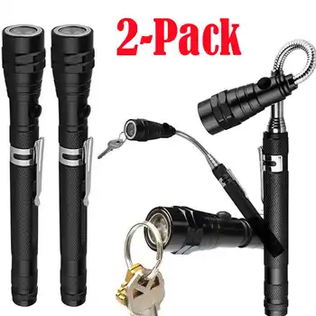 

2-Pack: Extendable Telescoping Magnetic Pickup Tool powerful led flashlight laser pointer lanterna led t6 #4S18