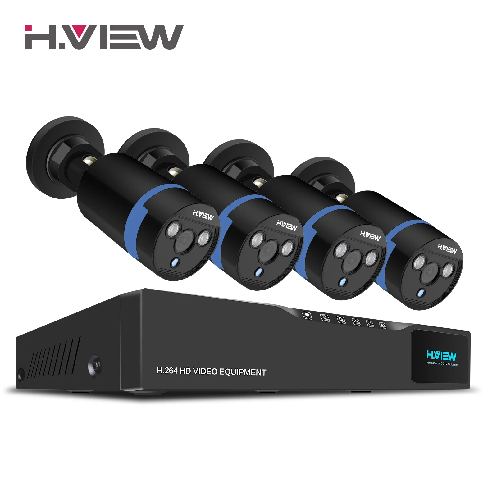 

H.View 16CH Surveillance System 4 1080P Outdoor Security Camera 16CH CCTV DVR Kit Video Surveillance iPhone Android Remote View