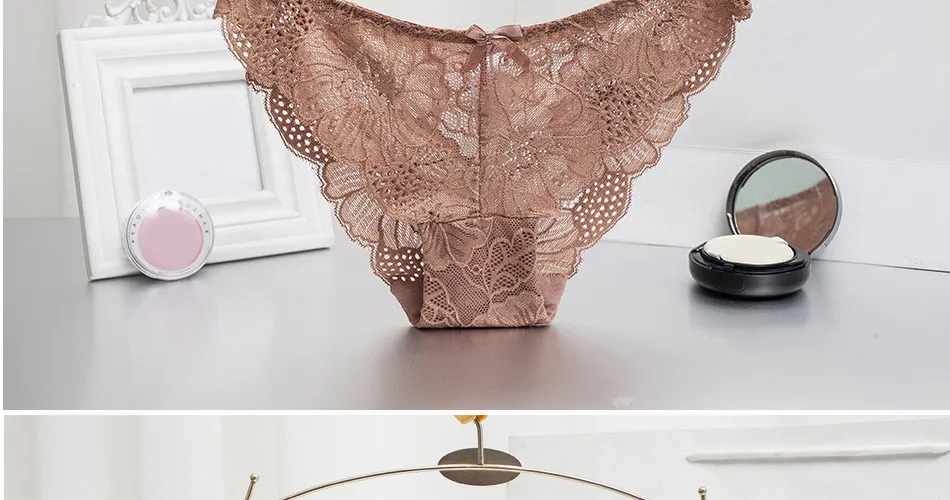 Women Sexy Lace Panties Women's Low Waist Cotton Briefs Underwear G-Strings Thongs Tangas Ladys Exotic Lingeries Intimates 13