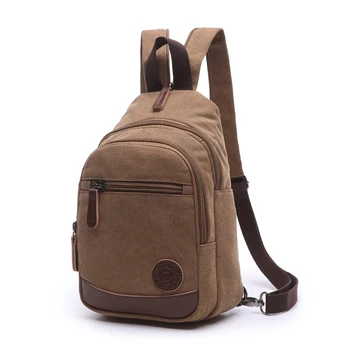 

NEW Brand Style backpack Unisex Chest Bags Small Canvas backpack For Men Travel Bag Zipper Shoulder Strap Daily backpack