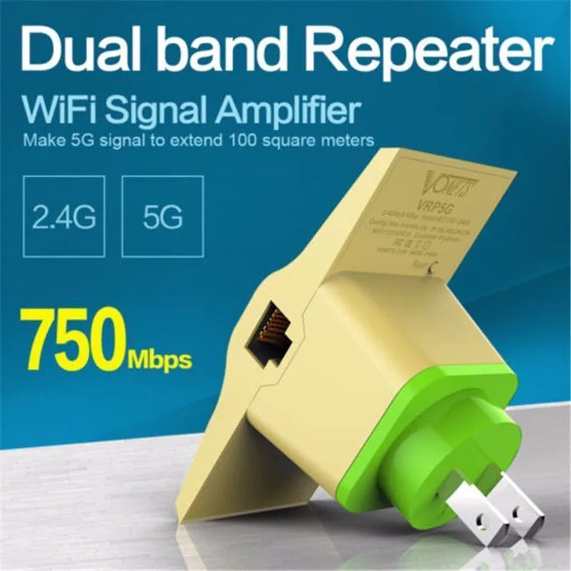 Беспроводной Wi-Fi маршрутизатор повторитель 2,4/5 ГГц 750 Мбит двухдиапазонный двухполосный повторитель сигнала усилитель сигнала Wi-Fi для Vonets VRP5G