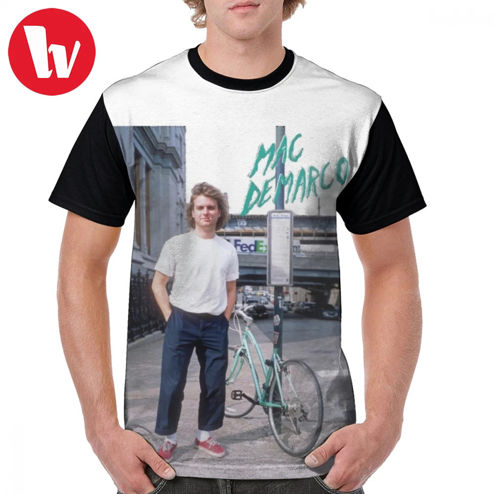 

Mac Demarco T Shirt Mac Demarco T-Shirt 100 Percent Polyester Short-Sleeve Graphic Tee Shirt Printed Streetwear Mens Big Tshirt