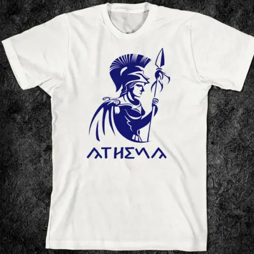 Греческая война Футболка Греко Римский гладиатор Спартак 300 Конан шлем Athena Tee |