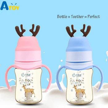 

Safe Newborn Baby Feeding Bottle Baby Milk Feeder Feeding Supplement Leak-proof Nursing Nipple Silicon Baby Bottle With Teether