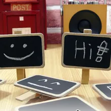 Свадебные украшения canddy тег питание Mark мини-клип ПЭГ Деревянная Доска Доске Доски для записей