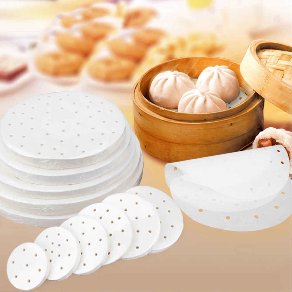 GZZT Bamboo Hamburger Paper 5 Set/10 Set Oil Absorbing Paper Steamer Paper 2000pcs Suitable for AM10/AM13 Hamburger Press Machin