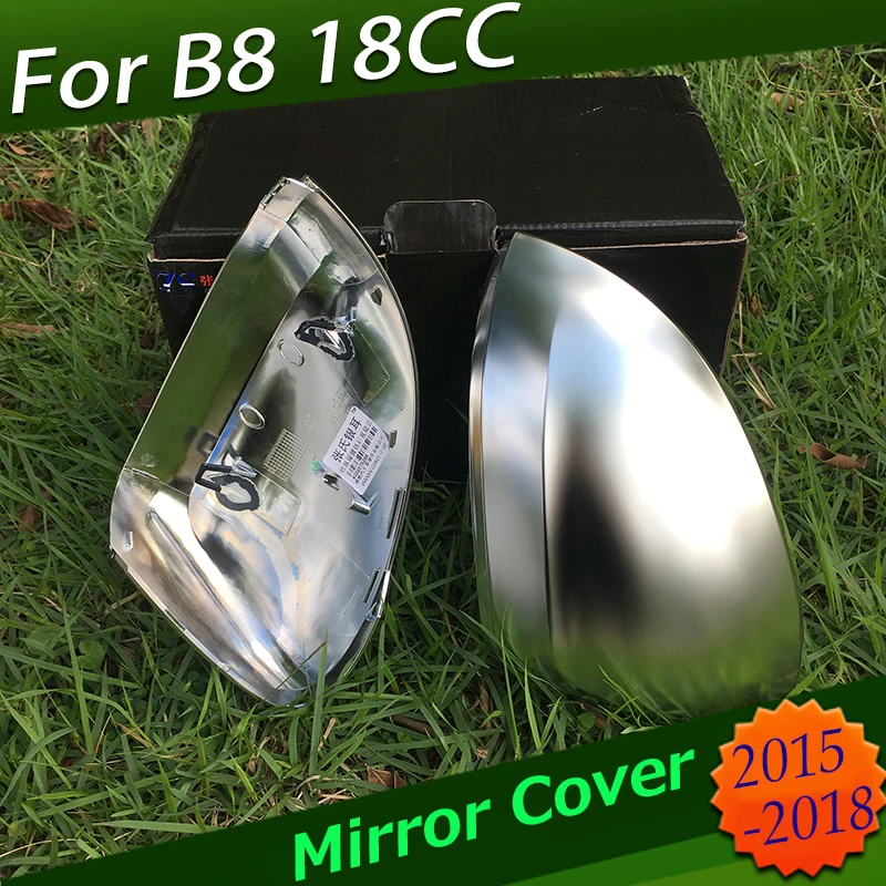 

For Volkswagen Passat Magotan B8 CC 2019 Rline Chrome brushed Side Wing Mirror Covers Caps Silver Matte 2015 2016 2017 2018 2019