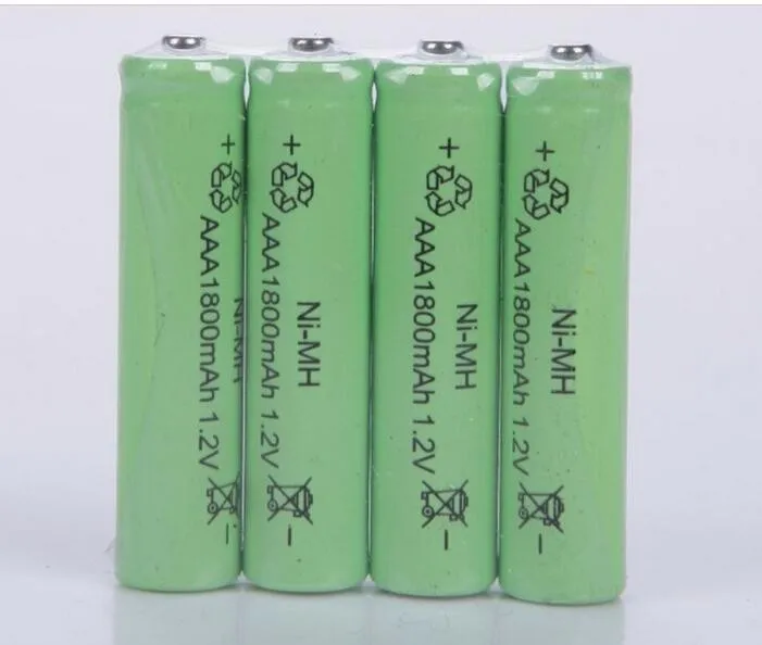 4x AA 3800mAh или 4x AAA 1800mAh 1,2 V NiMH зеленая аккумуляторная батарея 2A 3A для флэш-светильник, игрушечный аккумулятор