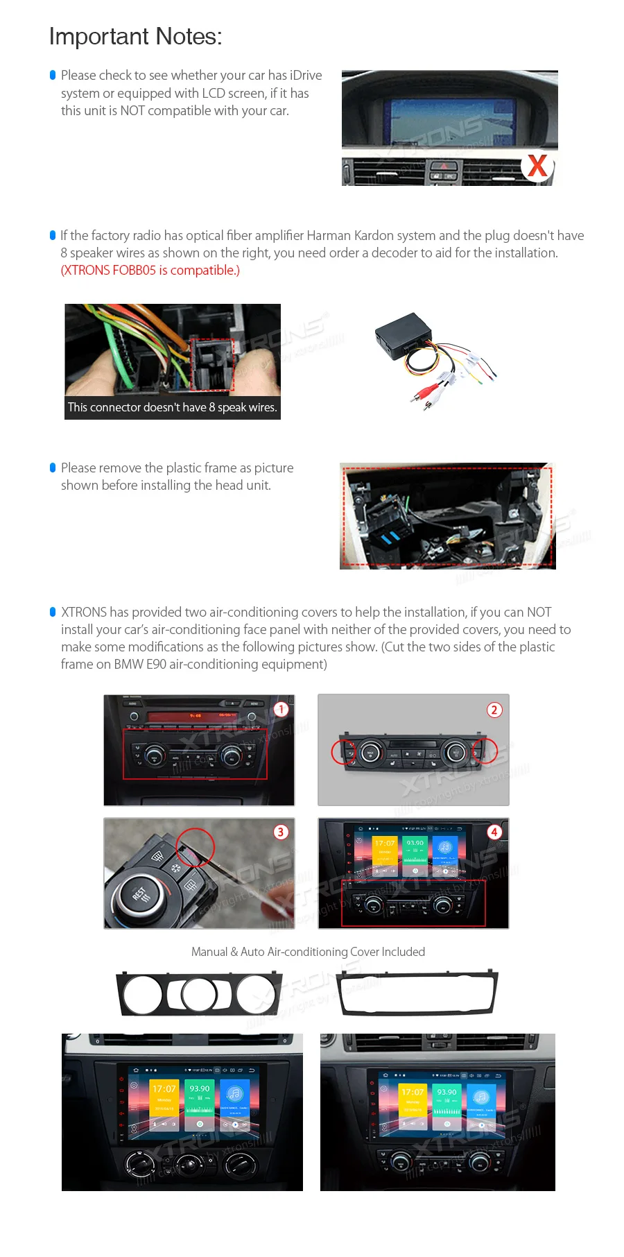 XTRONS " Android 9,0 Автомобильный мультимедийный стерео плеер для BMW E90 E91 E92 E93 M3 Plug Play дизайн с радио, GPS, WiFi TPMS OBD без DVD