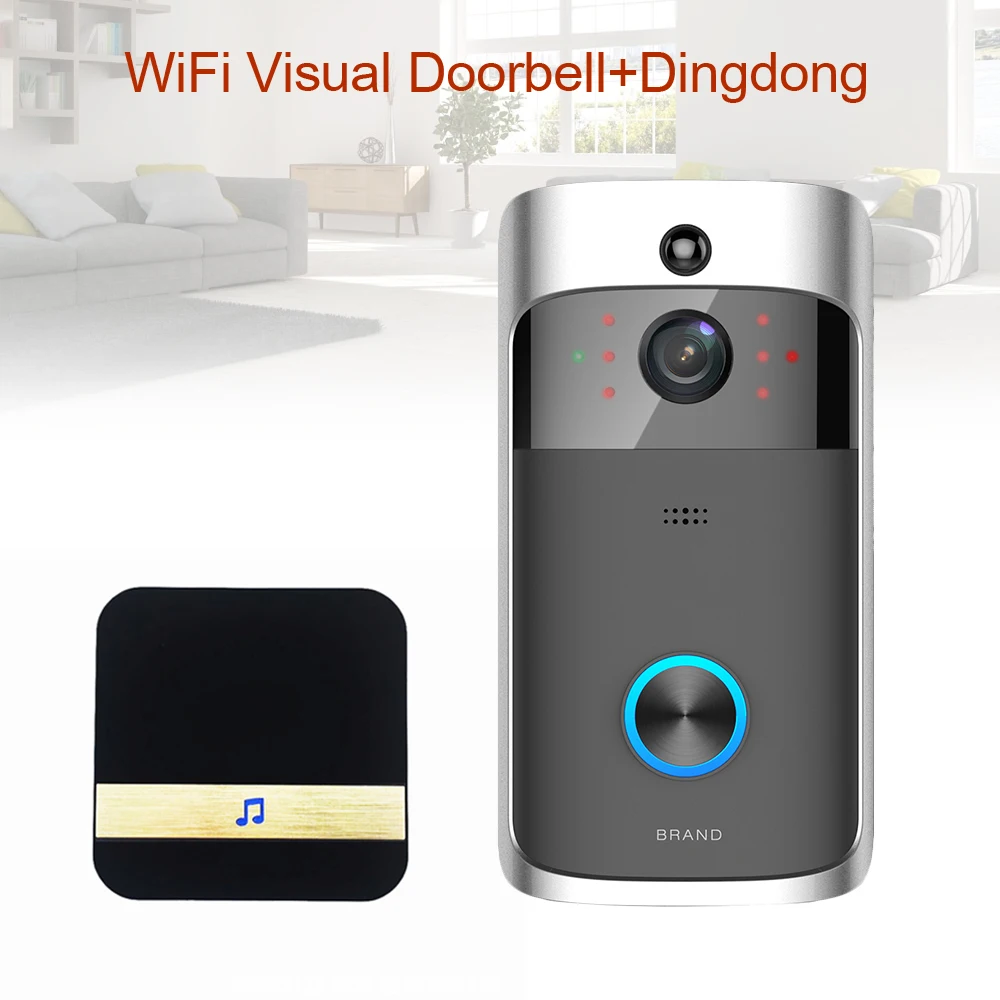Дверной Звонок камера Wifi дверной зритель домофон для домашней безопасности камера цифровой дверной звонок/телефонный звонок беспроводной видео глаза для двери - Цвет: Option 3