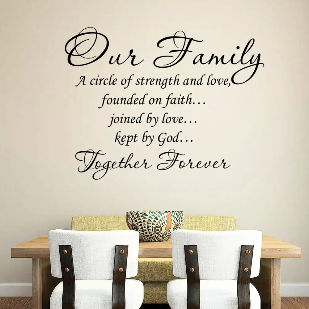 our family together forever quotes wall stickers for living room home