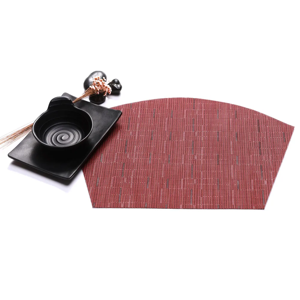 حديثا 4 قطعة إسفين طاولة طعام المفارش الحرارة مقاومة المفارش مكافحة زلة وصمة عار مقاومة قابل للغسل حصيرة TE889