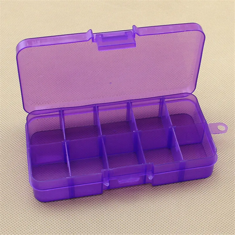 Limited Chance of  FREE SHIPPING 10 Cells Empty Box Storage Container Organizer Case For Rhinestone Decoration Glitter