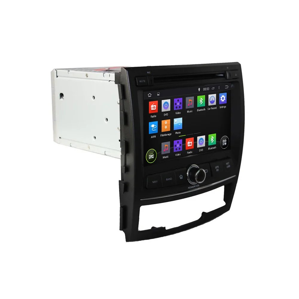 Perfect Android 8.0 octa core 4GB RAM car dvd player for SsangYong Korando 2010-2013 ips touch screen head units tape recorder radio 2