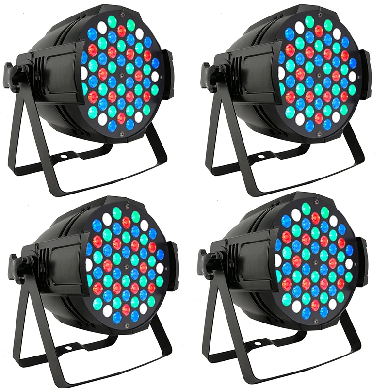 4PC/54X3W RGBW LED Par Light /Wash DMX512 Aluminum Disco Stage Equipment | Лампы и освещение