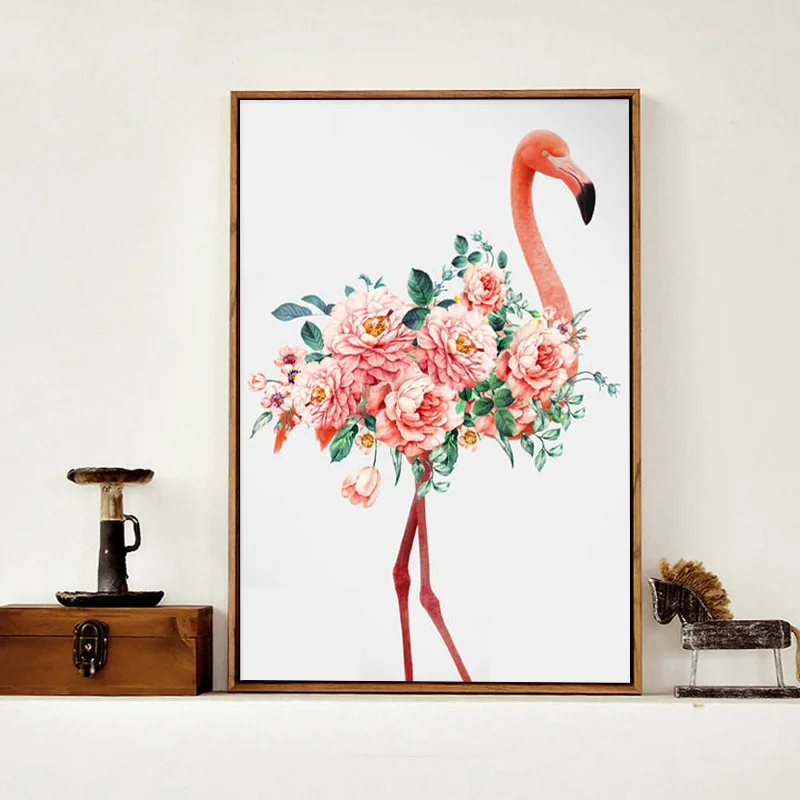 Mosaic Flamingos Pattern Handwork Diy Diamond Painting Embroidery Resin ...