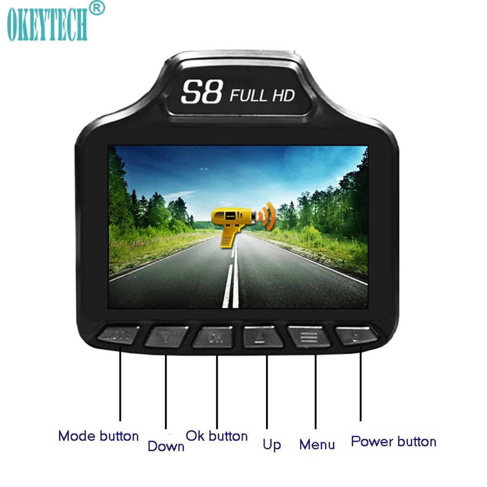 OkeyTech New 2 in 1 Car DVR Best Radar Detector Auto font b Camera b font