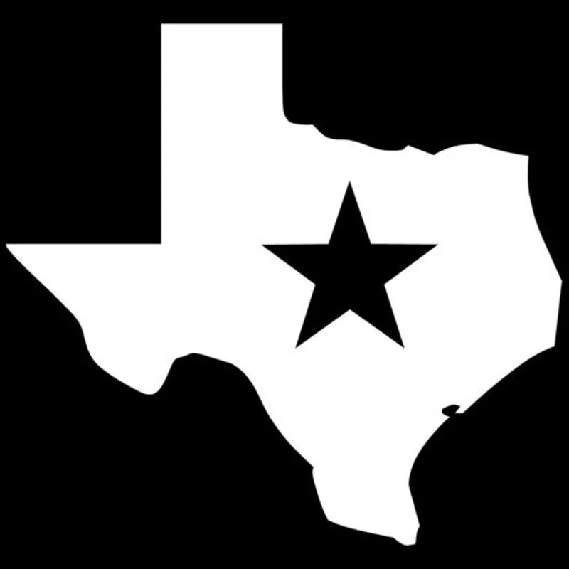 7 Colors 14*13 Cm Texas Lone Star Fashion Styling Vinyl Stickers Decals for Suv Motorcycle Door