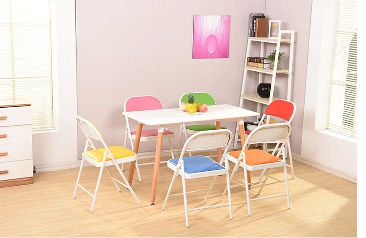 

bar folded chair office Reception stool black pink brown color retail wholesale free shipping