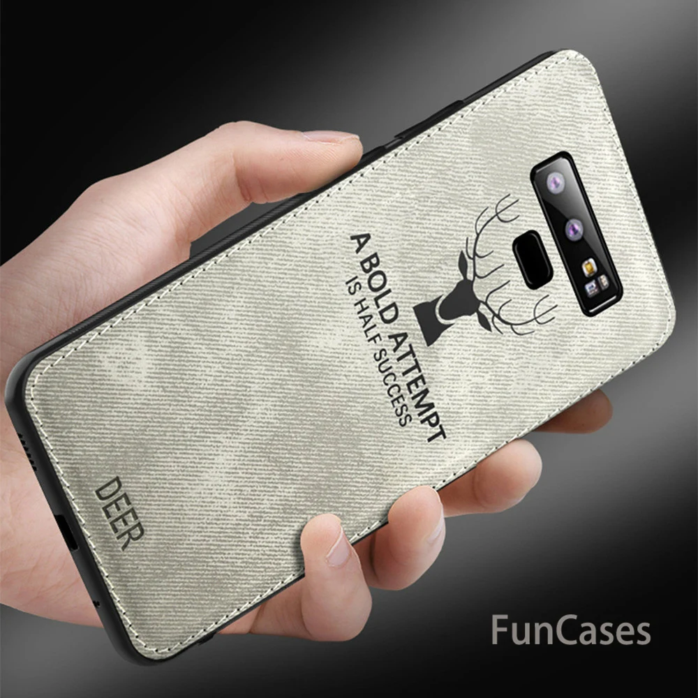 Ткань олень задняя крышка чехол для samsung Galaxy A6 плюс J4 J6 2018 Силиконовый