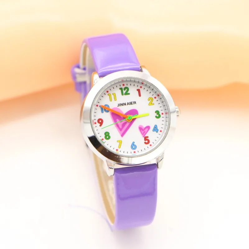New Arrival Fashion Heart Creative Children Student Girls Kids Watch Casual Quartz Lady Wristwatch Relojes Montres Kol Saati 3
