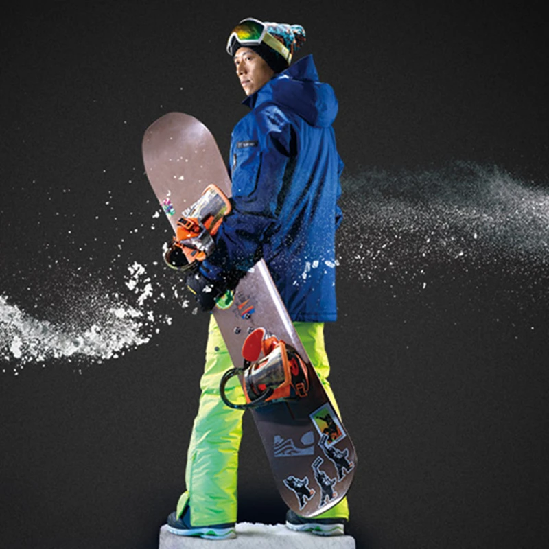 Famosa marca de ropa exterior de Snowboard hombre de esquí traje de nieve de montaña de esquí y Snowboard a prueba de viento impermeable