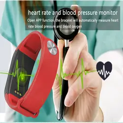 Трекер сна Buletooth Smart Watch телефон F1 оксиметр измерять кровяное давление SmartWatch С пульсометр