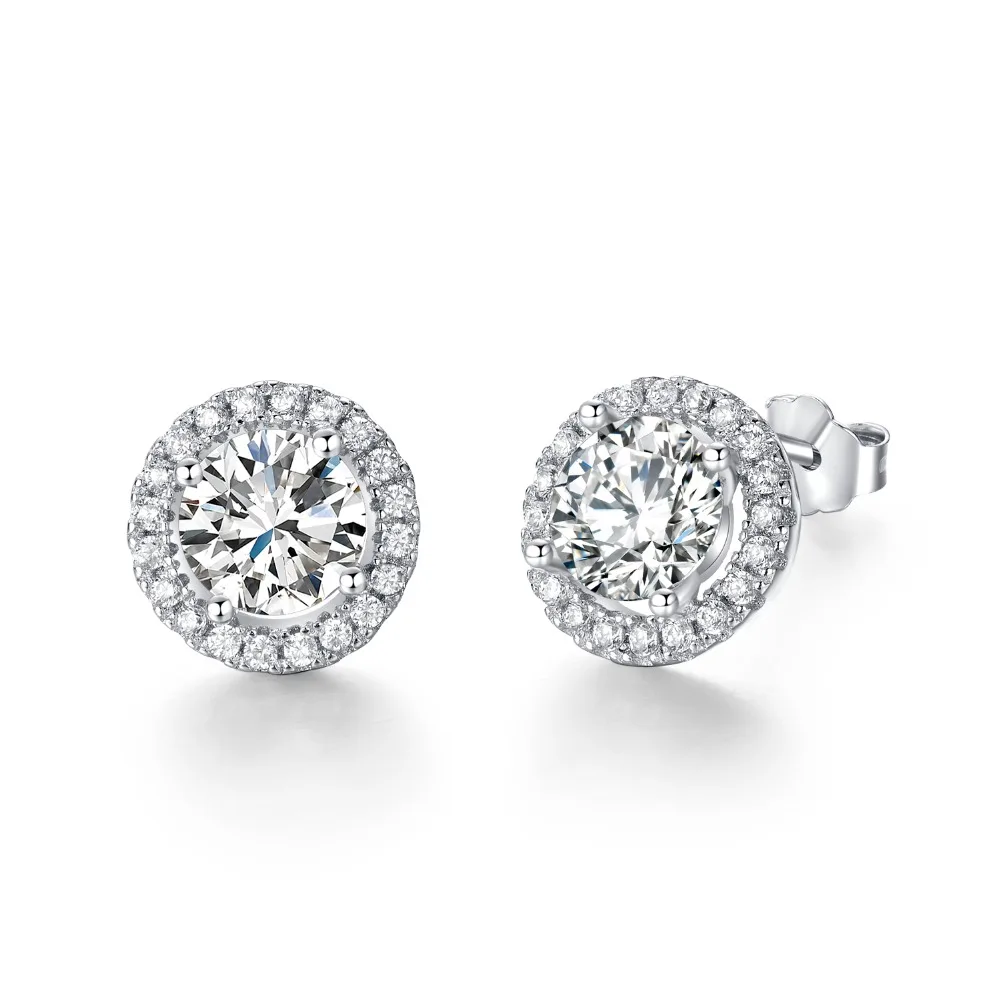 50% off Women Stud Earrings 925 Sterling Silver AAAAA Level Zircon Jewelry White Crystal Earring Gife for women Brincos De Prata - Image 6