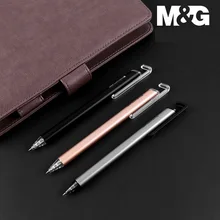 M& G 10 шт./лот, многофункциональный держатель для телефона, гелевая чернильная ручка, 0,5 мм, выдвижные, очень тонкие ручки-роллеры, черные, синие, офисные принадлежности