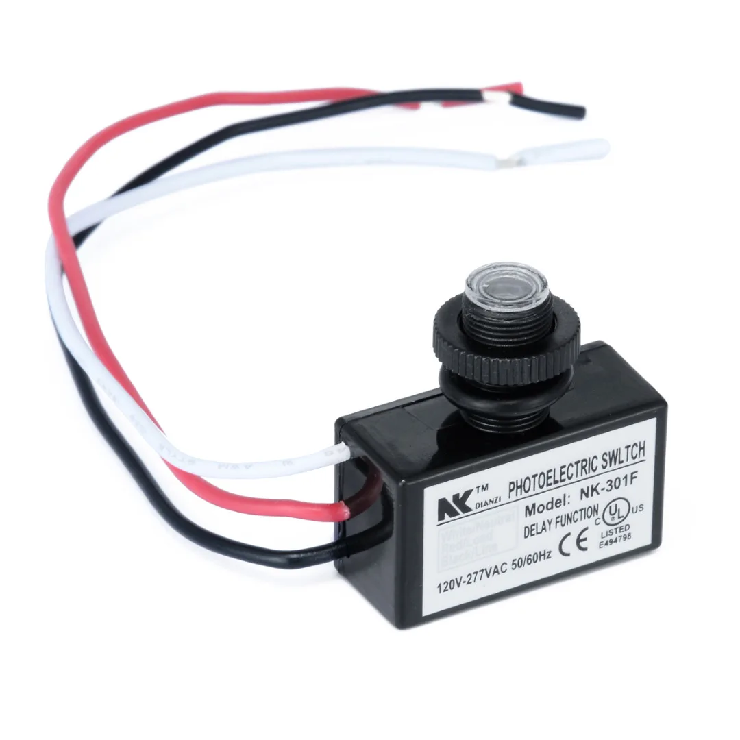 AC80~277V Photocell Street Light Switch Dusk to Dawn Photo Control Switch Auto Light Sensor Switch for LED Light Tool