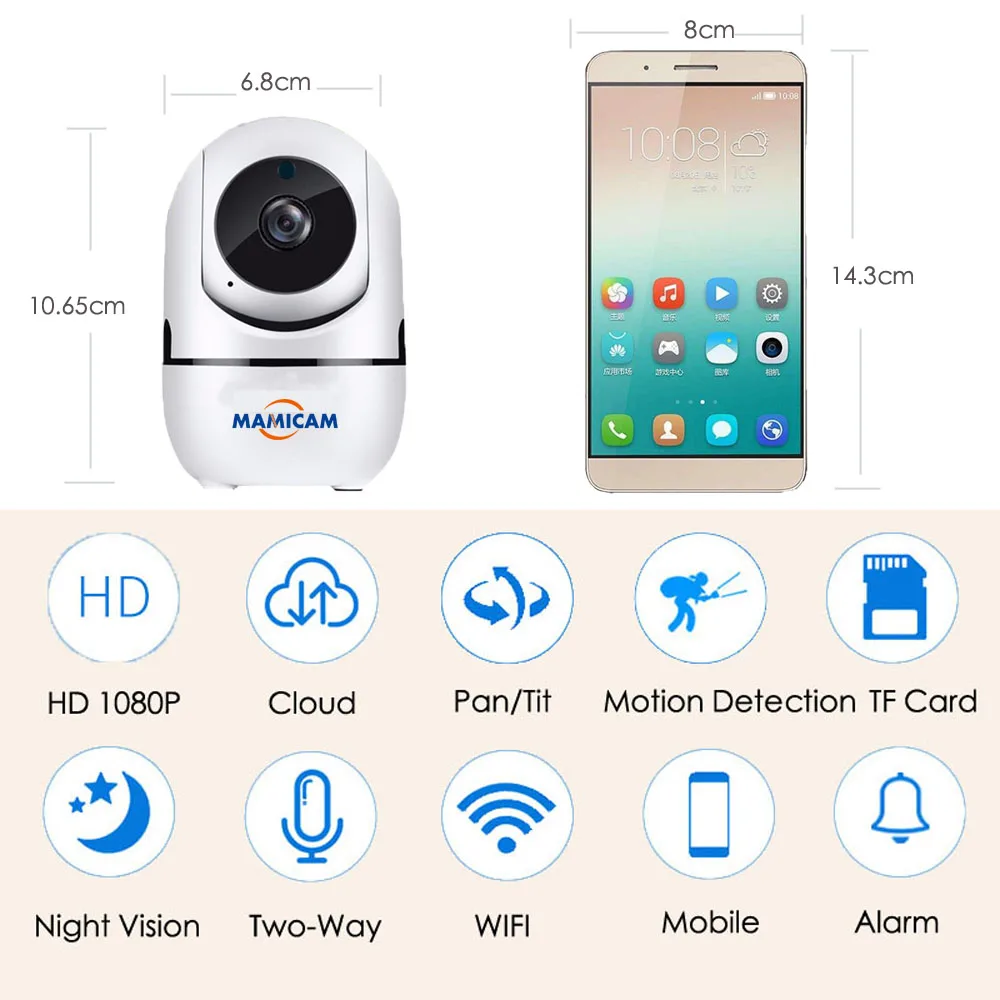 1080 P IP لاسلكية WIFI كاميرا سحابة تخزين ذكي السيارات تتبع من الإنسان المنزل الأمن مراقبة CCTV شبكة كاميرا صغيرة