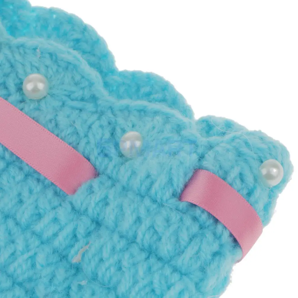 Newborn Baby Photography Prop Crochet Mermaid Headband Bra Tail Clothing Costume Set
