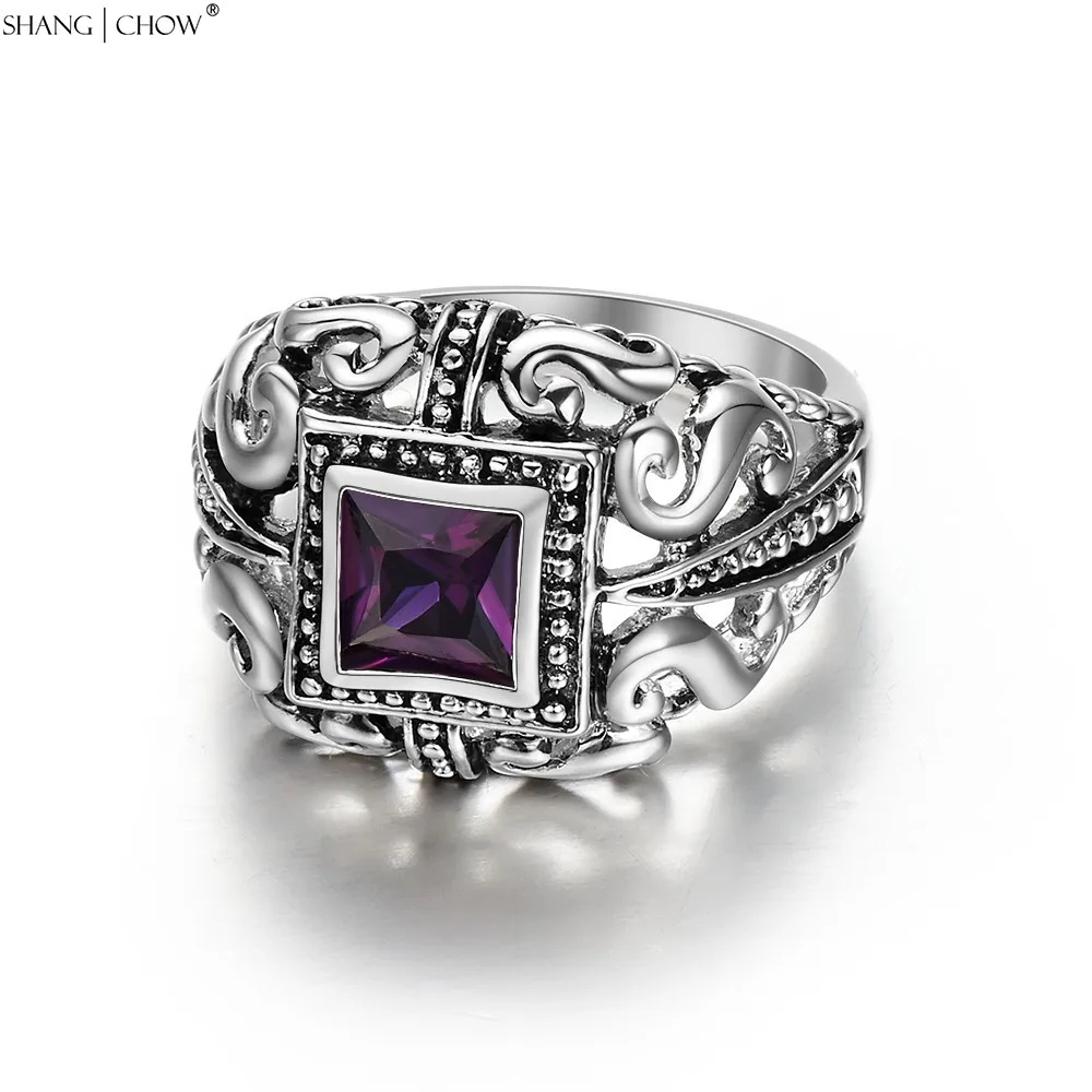 Женское кольцо из серебра 925 пробы с фиолетовым кварцем|925 sterling silver ring|sterling ringsrings