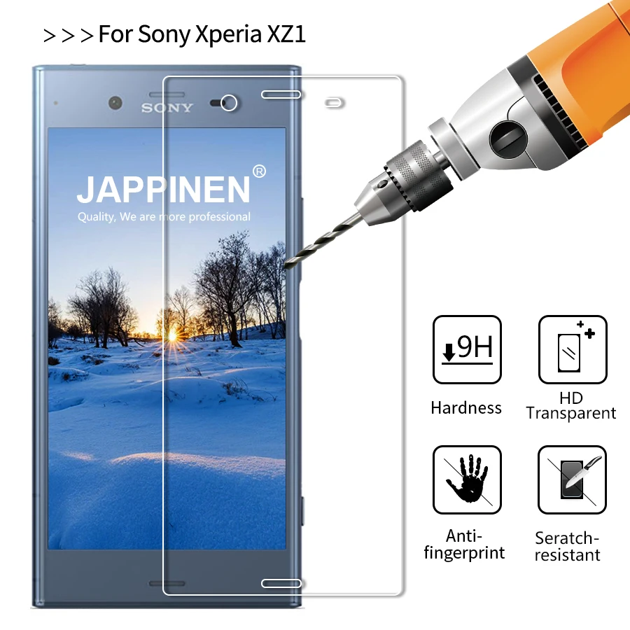 

Jappinen Tempered Glass For Sony XZ1 Compact XZs Protective Film 2.5D 9H Screen Protector For Sony Xperia XZ Premium Clear Glass
