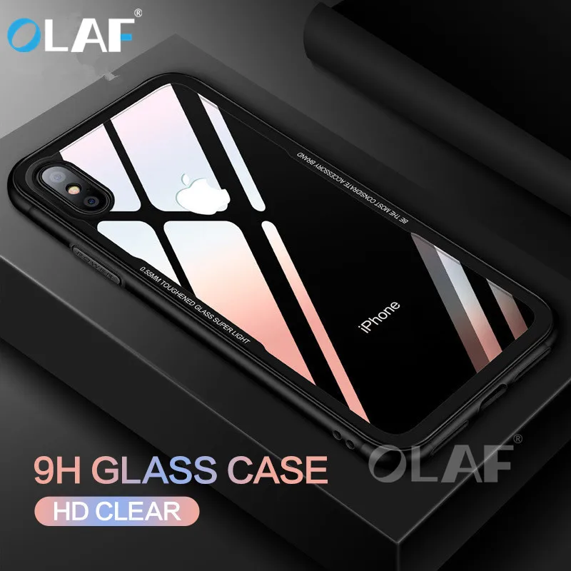 Olaf Tempered Glass Phone Case for iPhone X 10 0.55MM Protective Mobile Cover Cases 6 7 8 Plus Accessories |
