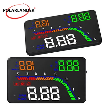 

Driving Computer Speed Head Up Display HUD Car Universal OBD 2 HD Alarm Multi-Color LED Digital 4 Inch T100