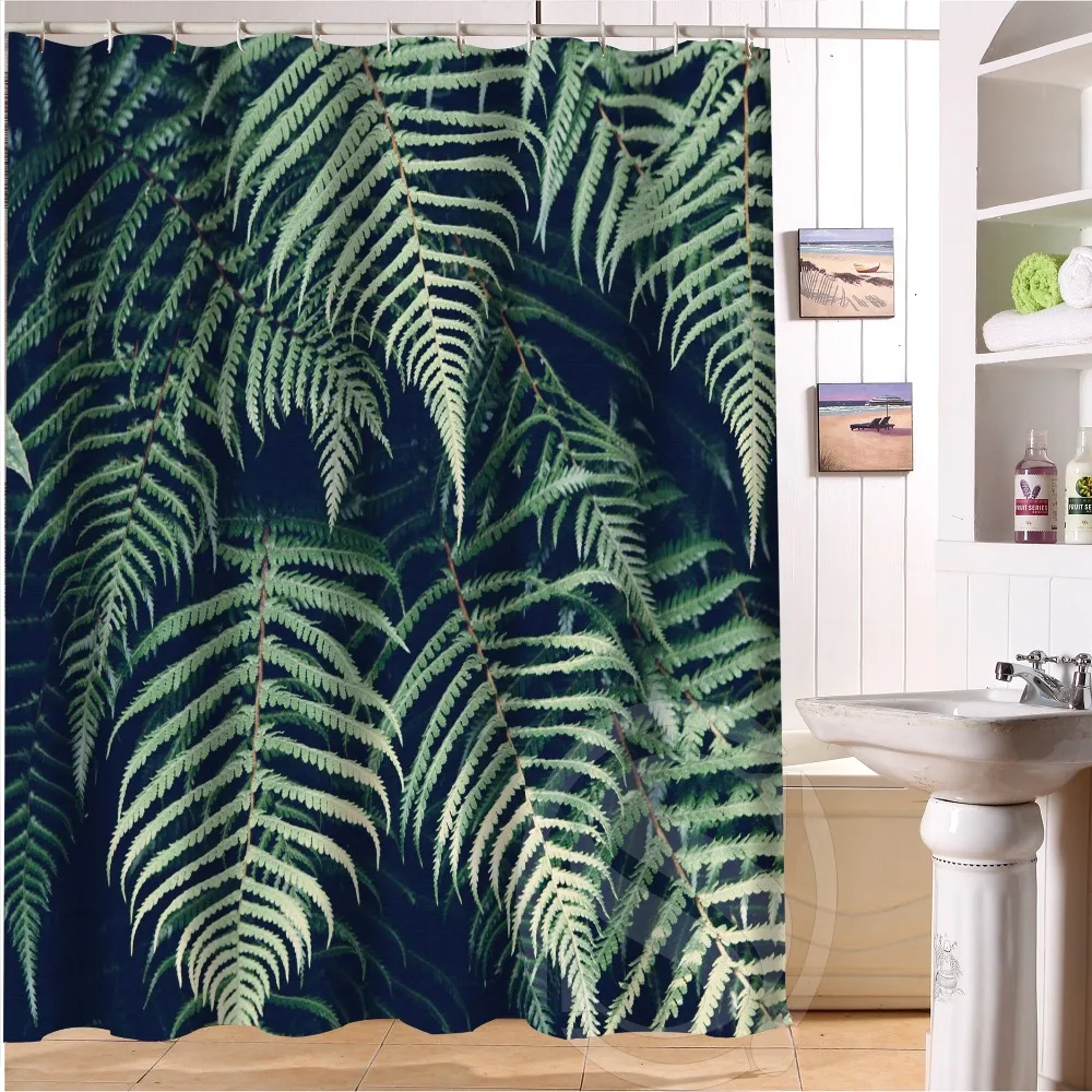 jungle foliage custom Shower Curtain Bathroom decor fashion design Free