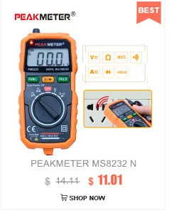 PEAKMETER PM2028S 6000 отсчетов цифровой клещи мультиметр частотное сопротивление LPF бесконтактная непрерывность электрического напряжения автоматический