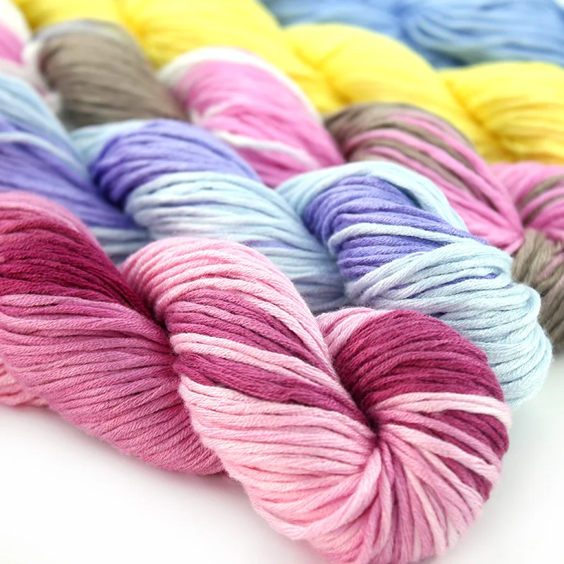 300g(6pcs)/lot Bamboo Fiber Soft Smooth Natural Hand Knitting Yarn