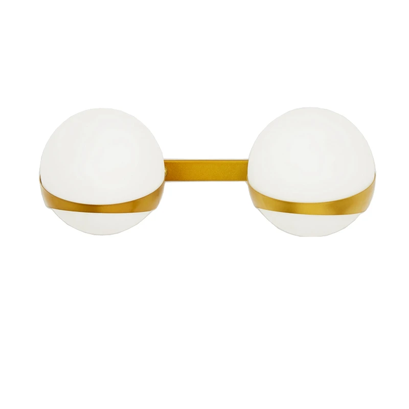 

Nordic modern wall lamps gold metal lamp body milk white glass lampshade home foyer corridor LED E14 lamp holder wall sconce