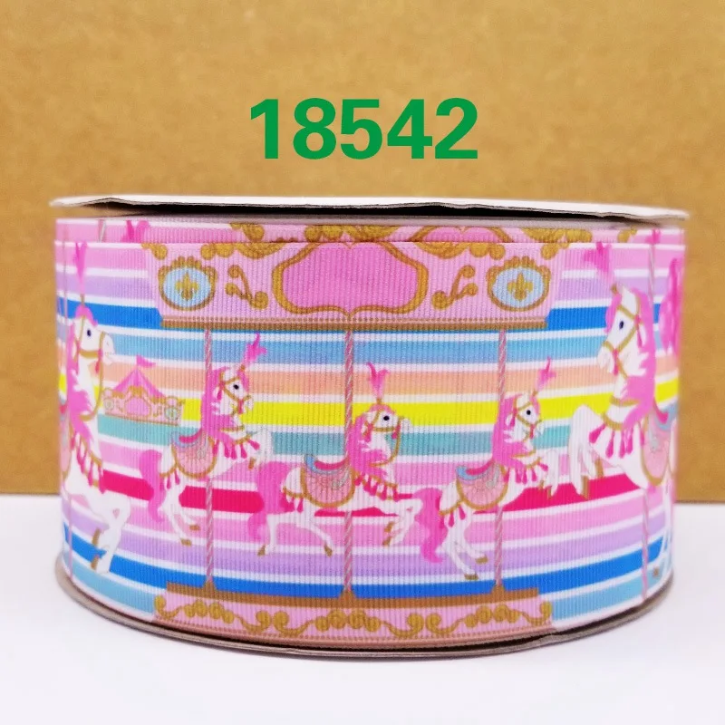 50 ярдов мультфильм напечатанный grosgrain ленты 18560 - Цвет: 18542