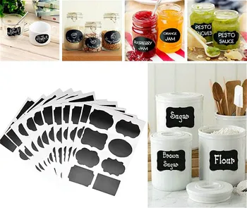 

40Pcs Blackboard Sticker Craft Kitchen Jar Organizer Labels Glass Windows Chalkboard Blackboard Stationery Office Supplies