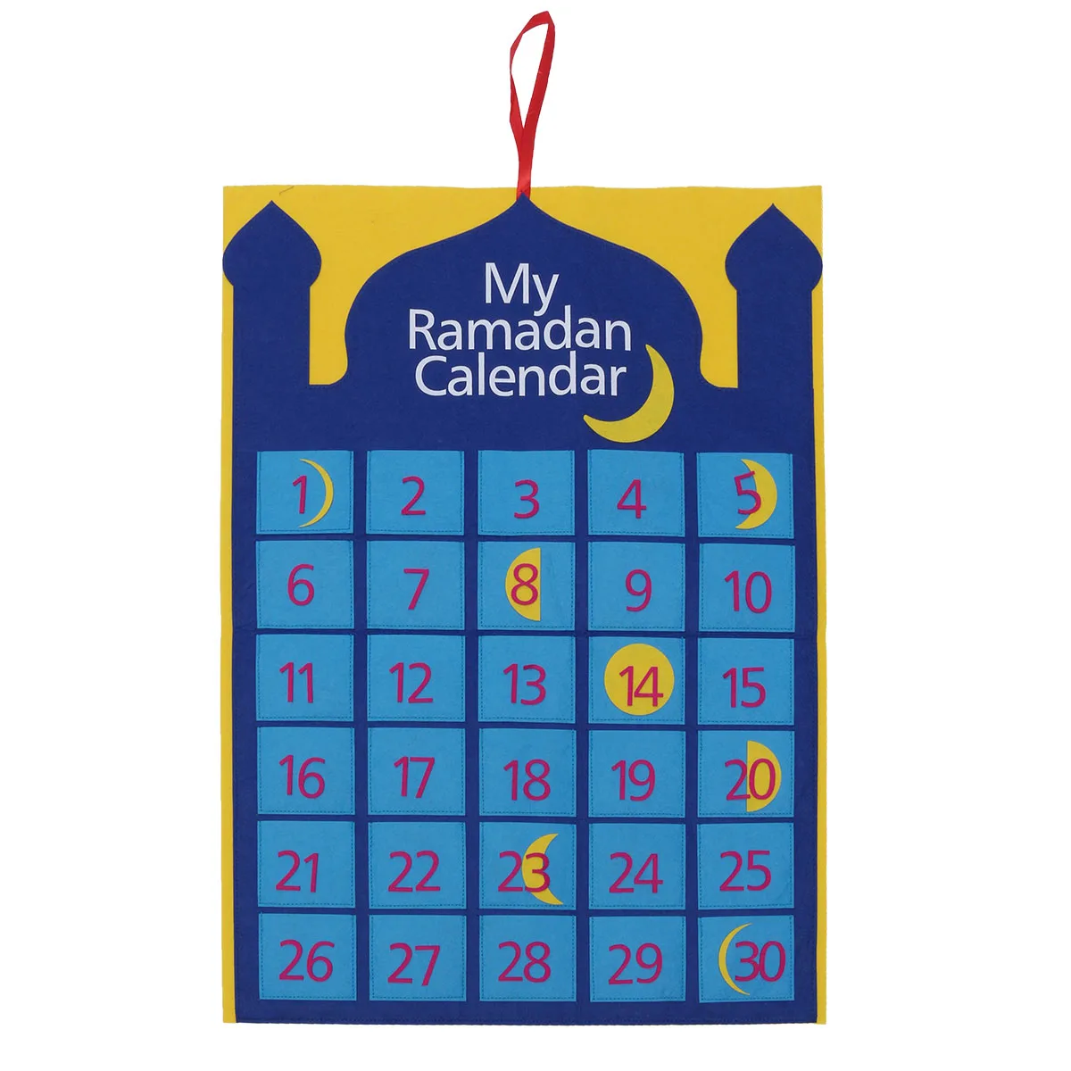 EID украшение Мубарак DIY фетр календарь Золотая Звезда стикер домашний настенный мусульманский балрам Рамадан карем фестиваль вечерние подарок