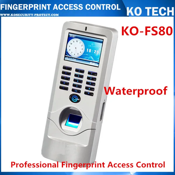 

IP65 waterproof fingerprint reader biometric access control with Wiegand 26 RS485 time recorder with TCP/IP SOFTWARE