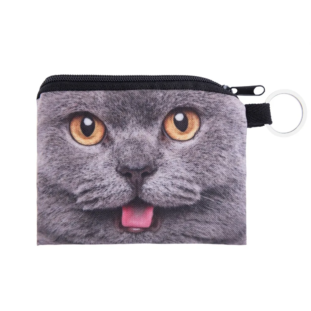  british cats Bag Coin purse ladies 3D printing Wallets For Womens Cat Pattern Female fashion cute small zipper bag  CP018 