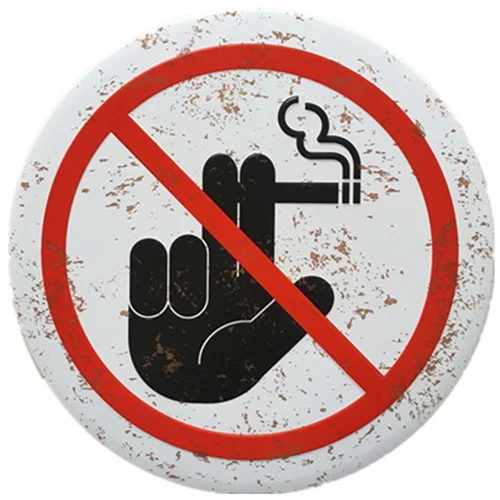 16 узоров круглой формы не предупреждение о запрете курения знаки в винтажном Ретро металлическом оловянном плакате для бара паба клуба настенный Декор для дома - Цвет: 7