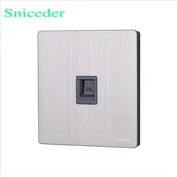 

86 wall switch panel S8 stainless steel wire drawing computer network socket