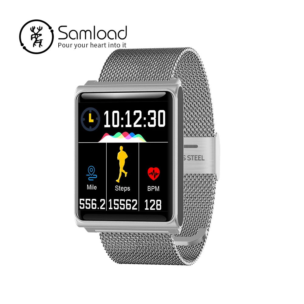 

Samload Smart Band Bluetooth Bracelet Sports Watchs Waterproof Clock alarm Activity Heart Rate Tracker For Apple iPhone8 Xiaomi