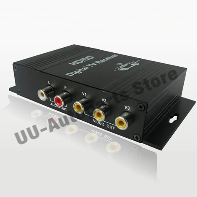 1x HD/SD ATSC-MH Digital TV Receiver Car TV Box 4 Video 2 Audio Output for US 