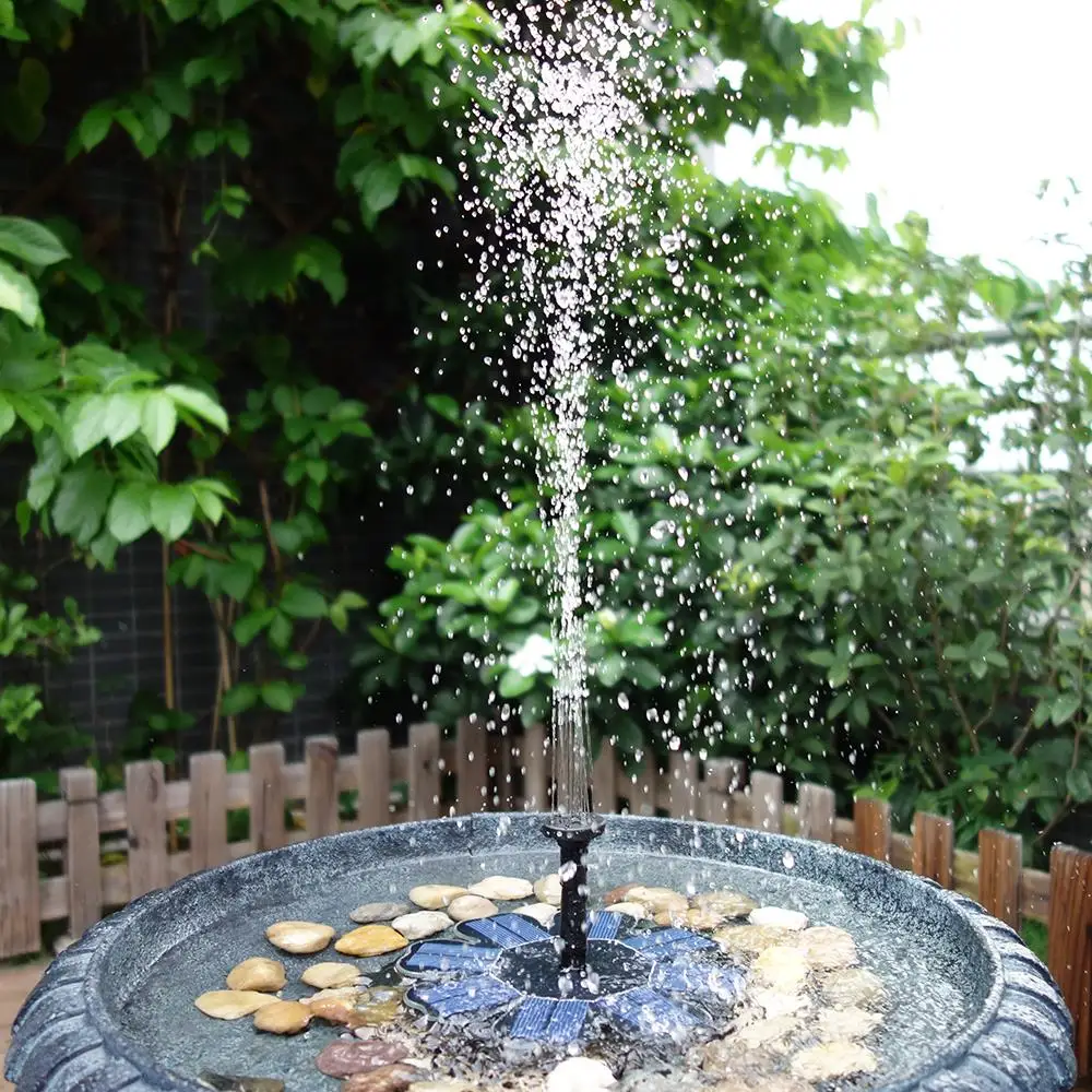 8 в 1,6 Вт Бесщеточный Водяной фонтан Плавающий Солнечный фонтан садовый водяной насос птица для ванной пруд садовый декор 4 насадки IP68 водонепроницаемый
